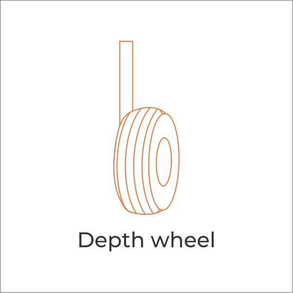 Depth Wheel for Easy Transport