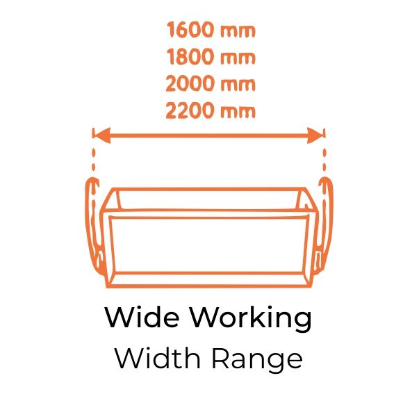 Wide Working Width Range