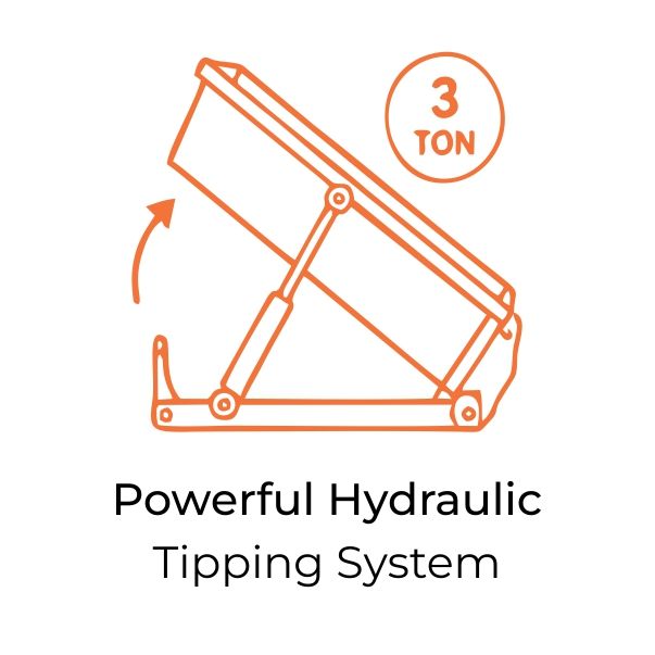Powerful Hydraulic Tipping System